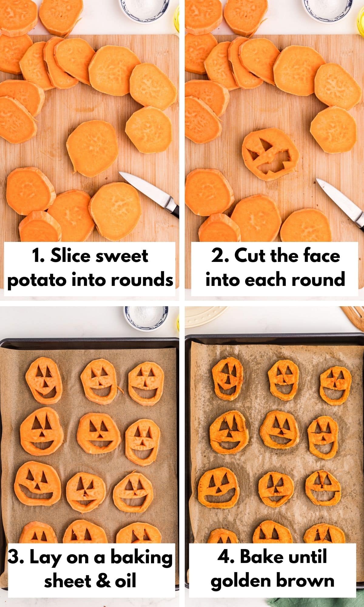 how to make jack o'-lantern sweet potatoes.