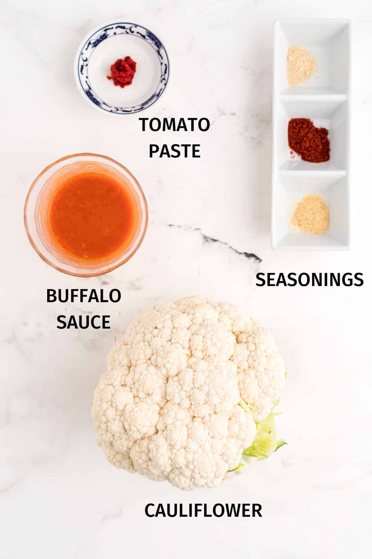 Ingredients for roasted cauliflower brain.