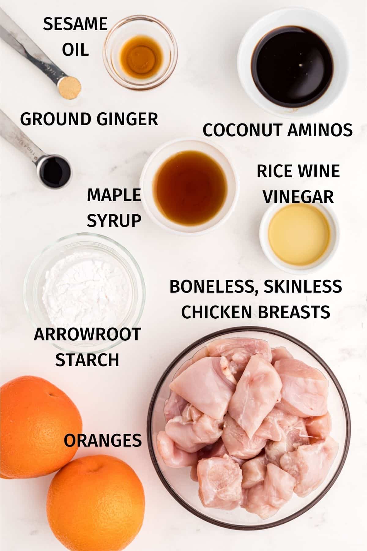 ingredients for air fryer orange chicken