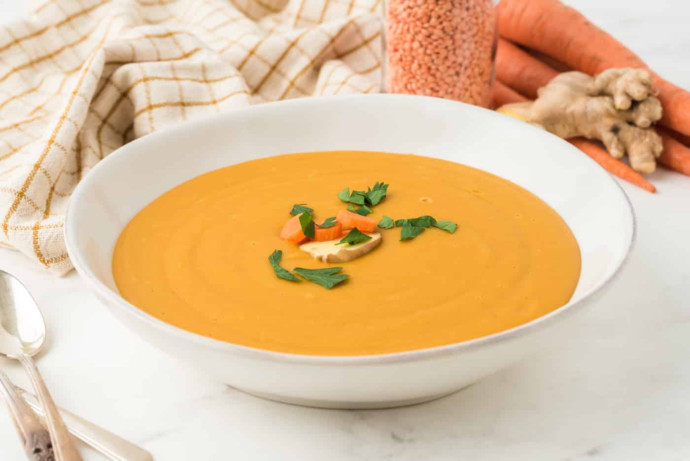 Instant Pot Carrot Soup with Ginger