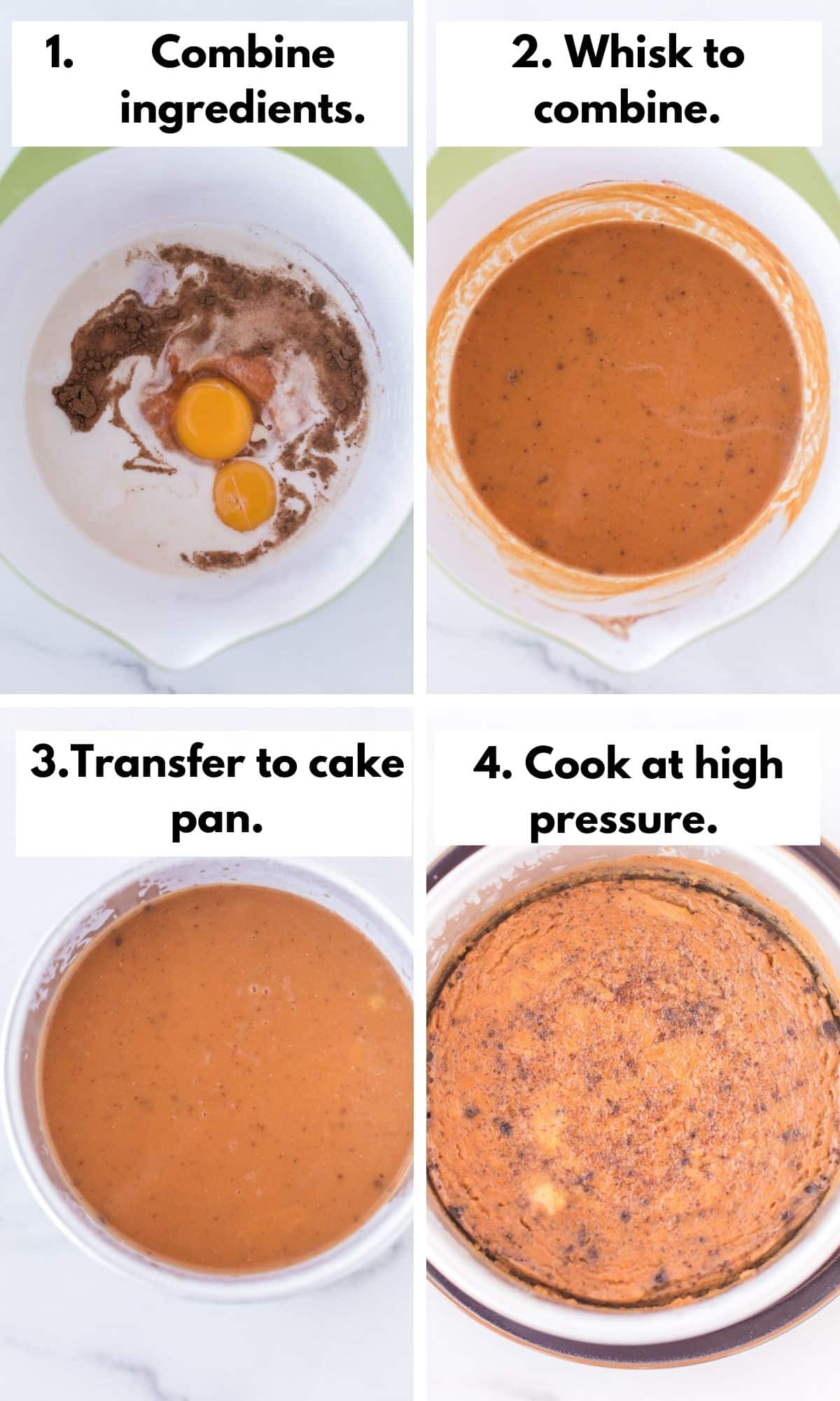 collage with how to make instant pot pumpkin pudding.