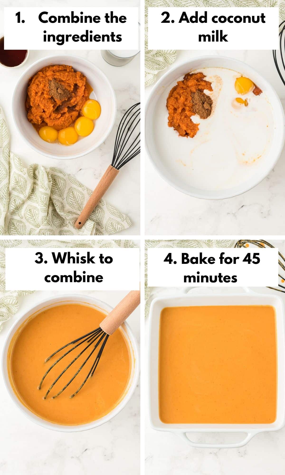 collage with how to make pumpkin pudding