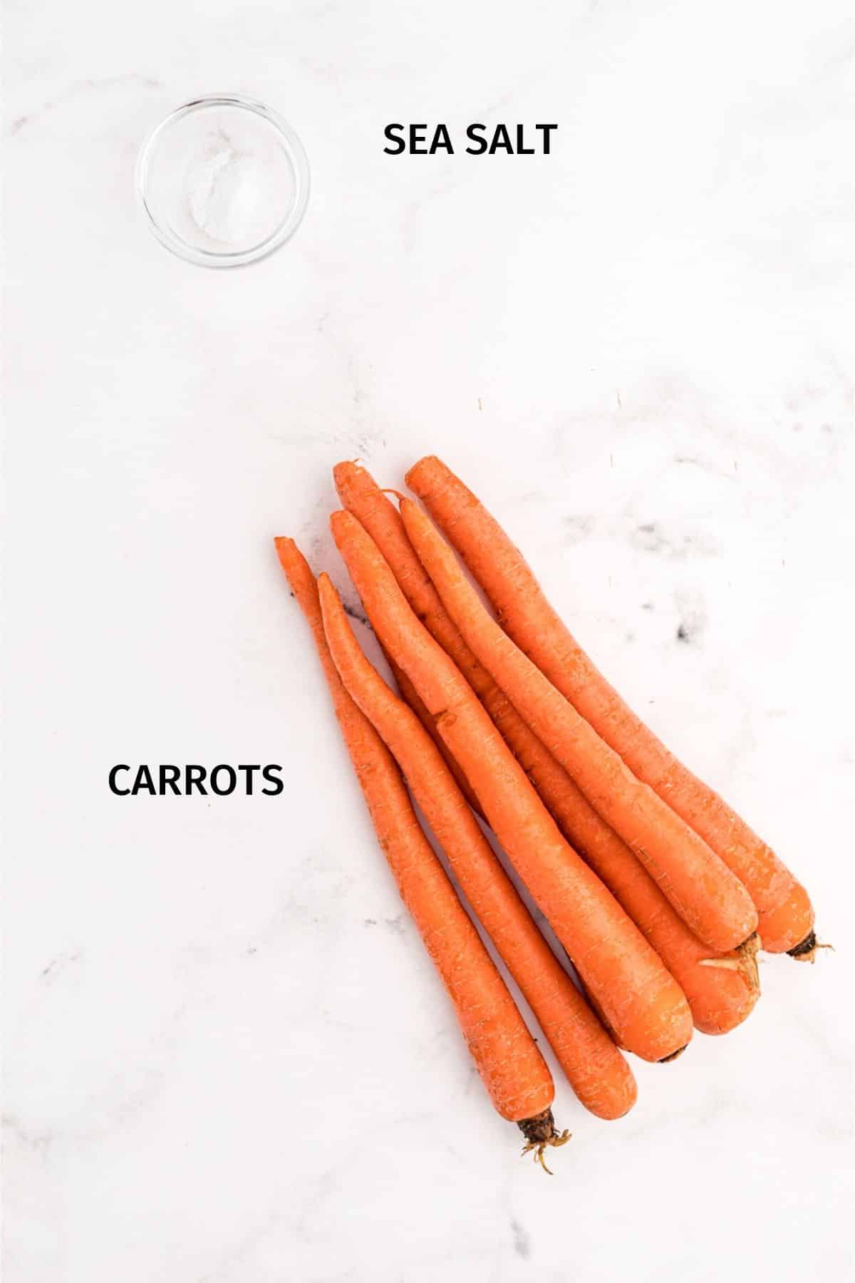 Ingredients for frozen carrots