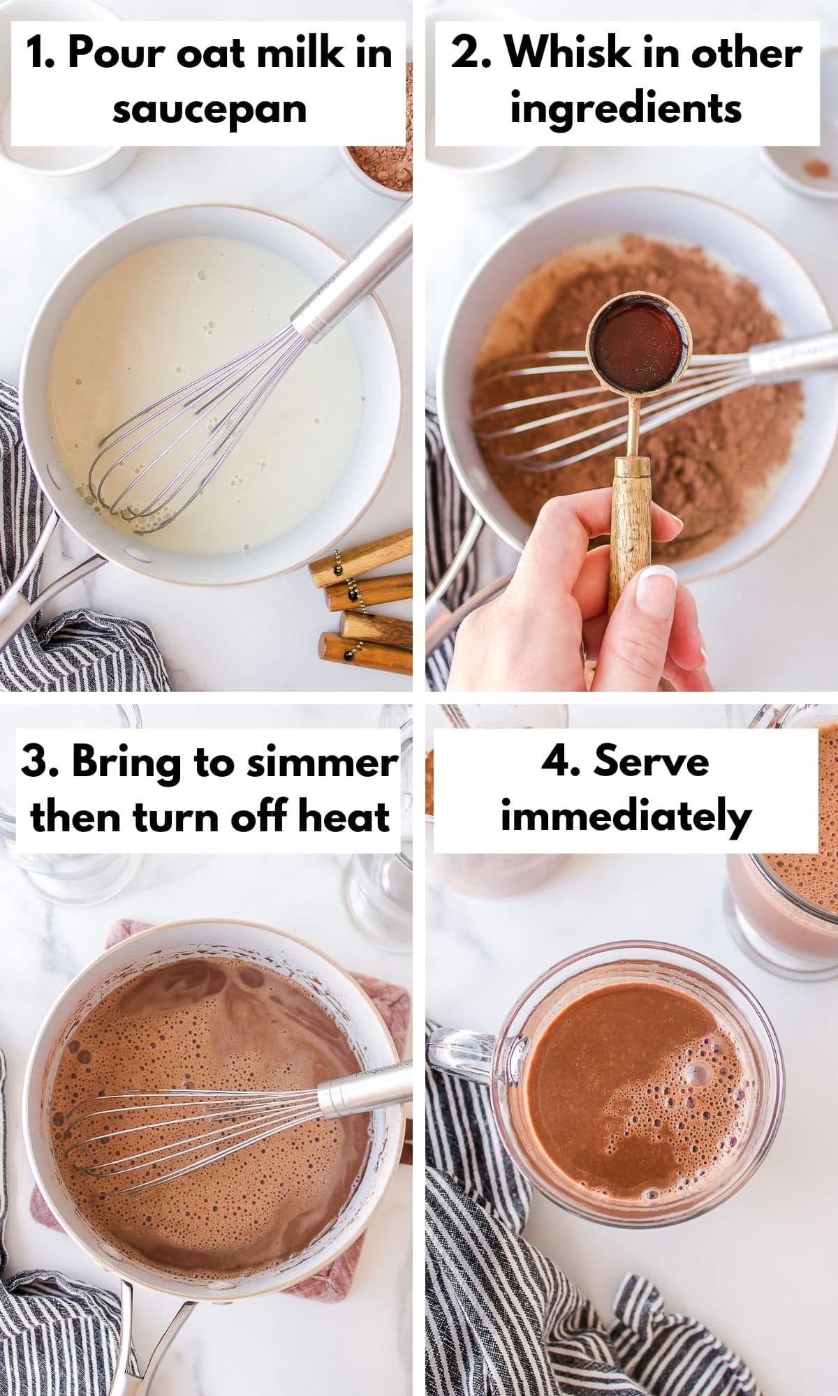 how to make healthy hot chocolate.