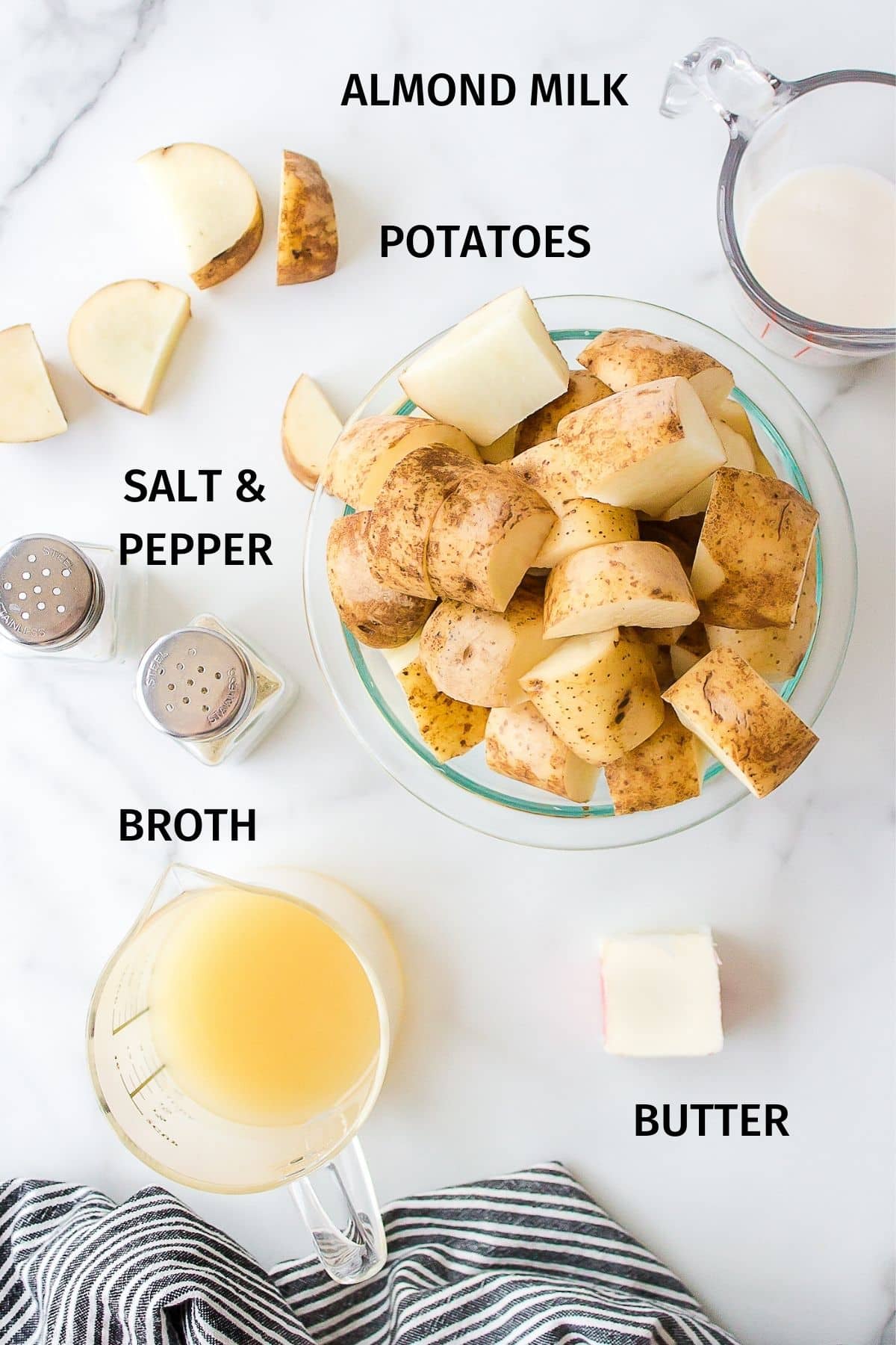 photo with ingredient for instant pot mashed potatoes