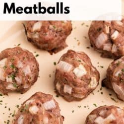 whole30 baked pork meatballs pin