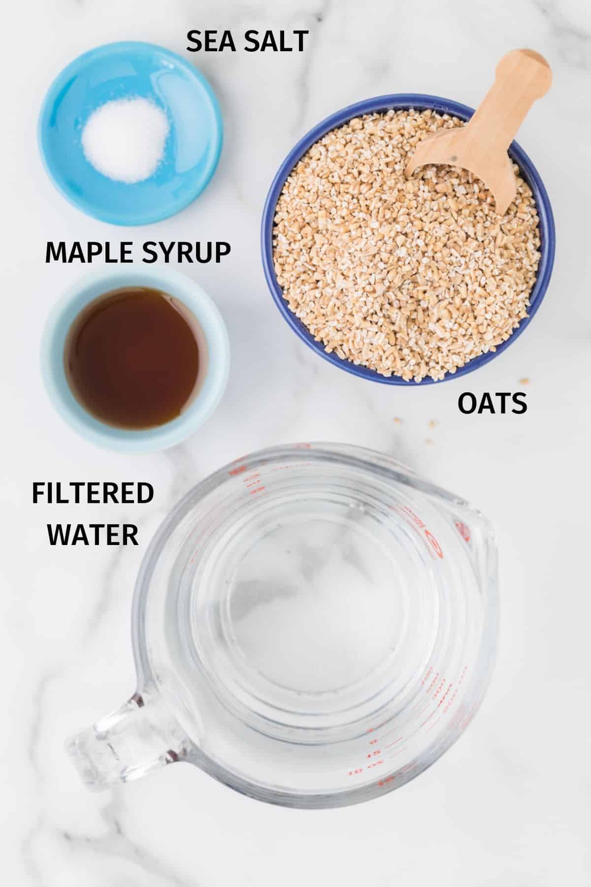 INGREDIENTS with how to make oat milk creamer