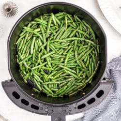 cooked green beans in air fryer