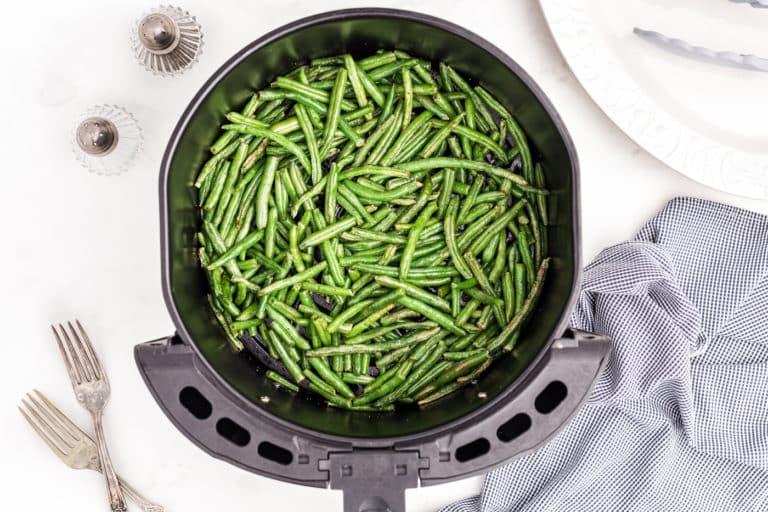 cooked green beans in air fryer