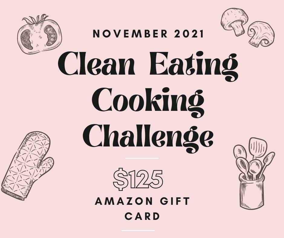 infographic for clean eating cooking challenge