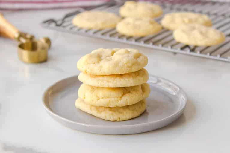 a stack of sugar cookies