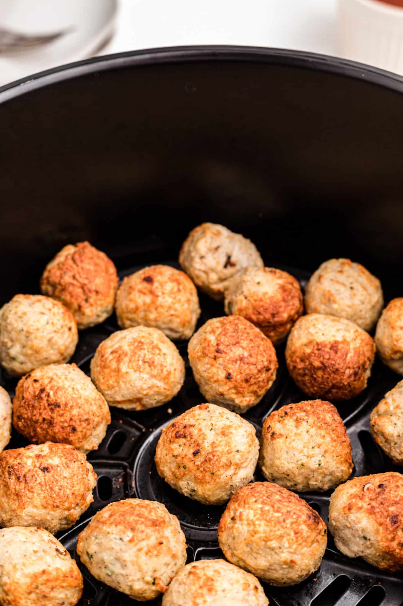 meatballs in air fryer basket