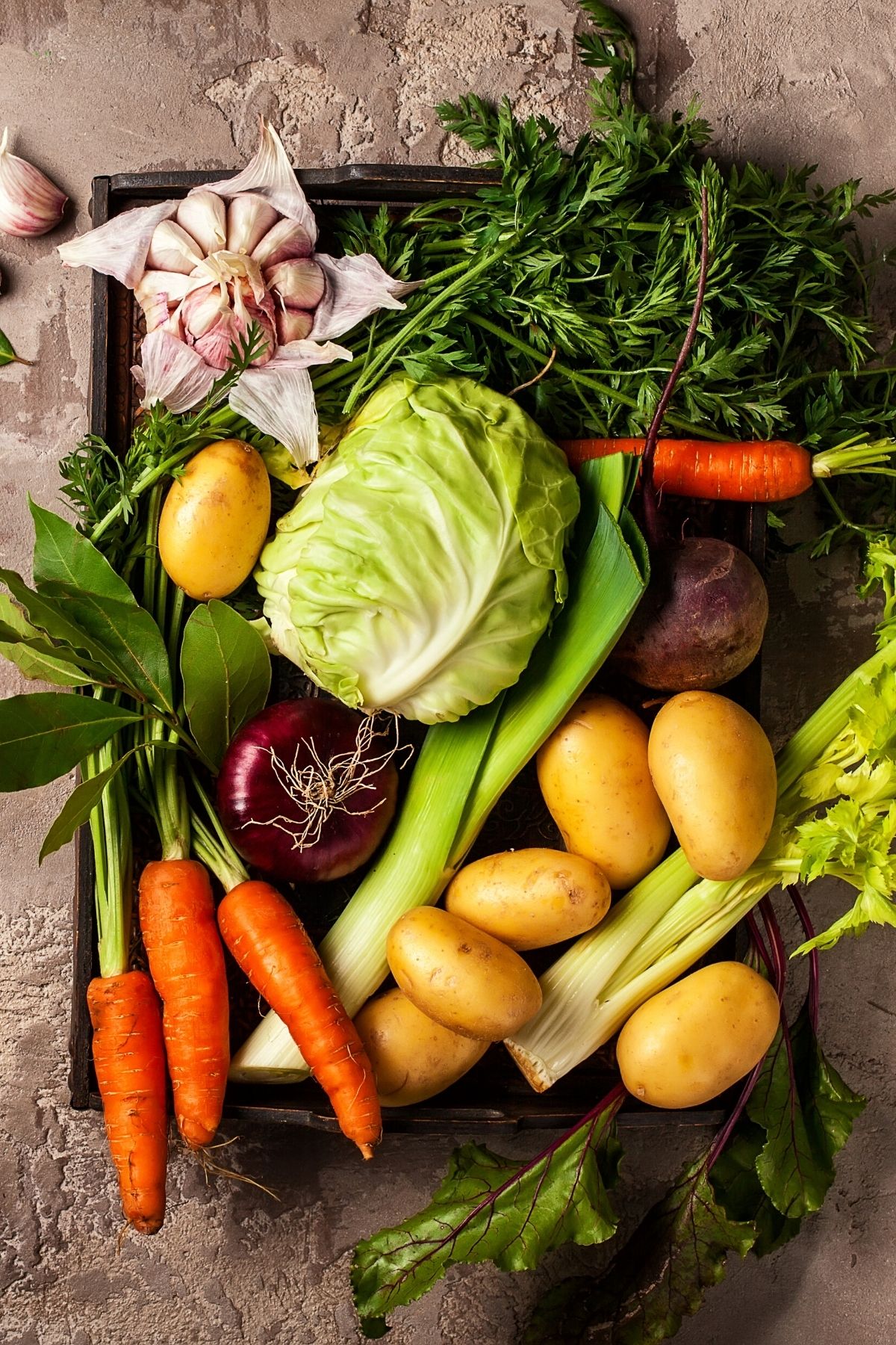 a platter of vegetables