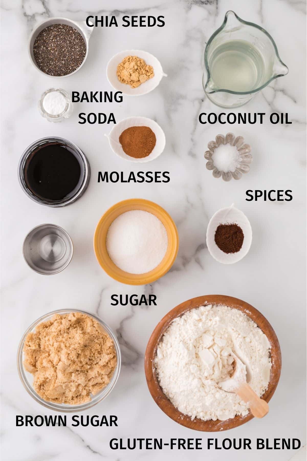 ingredients for vegan gingersnaps