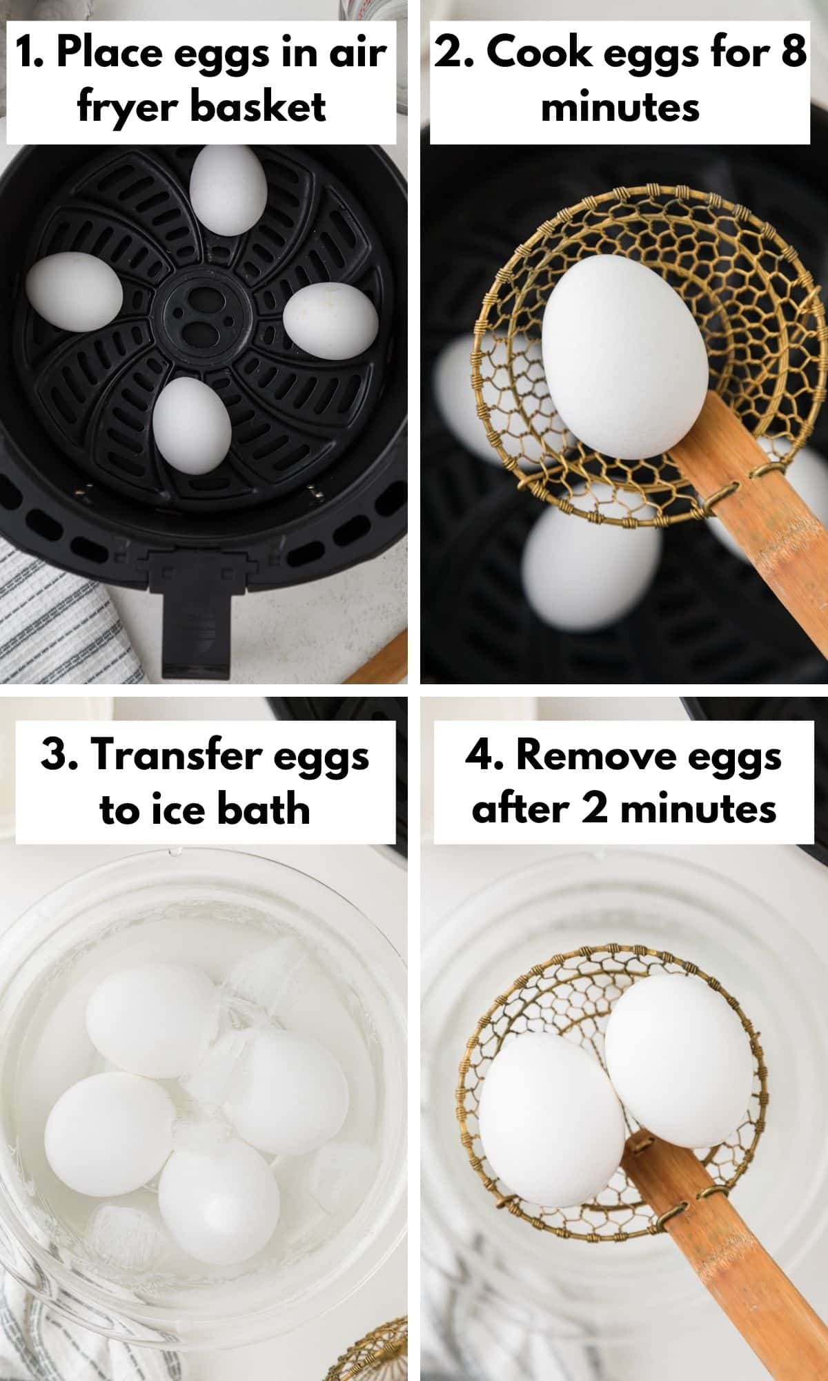 Stop boiling eggs. Throw them in the air fryer.