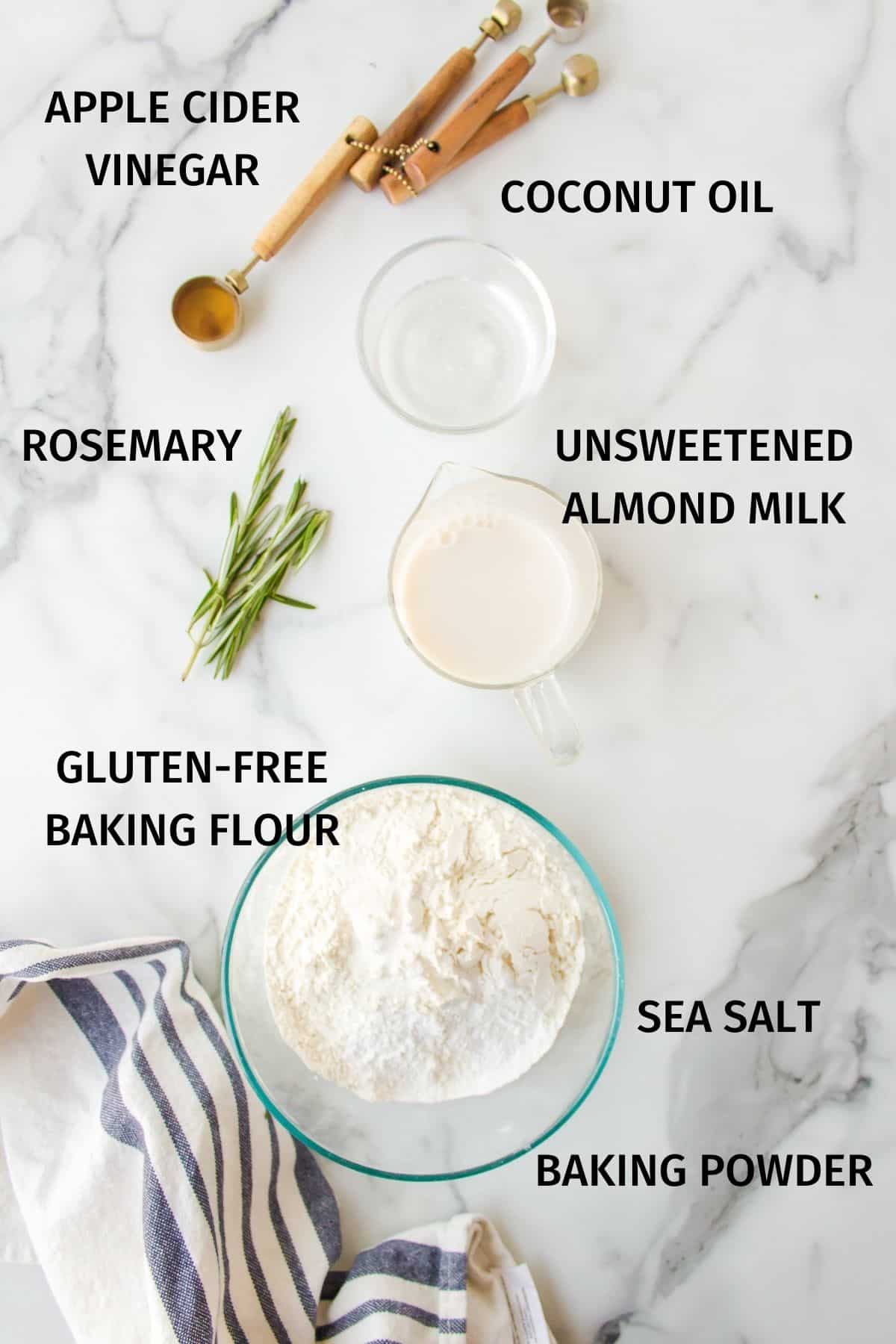 ingredients for gluten-free drop biscuits