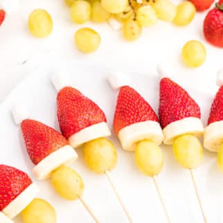 grinch fruit kabobs