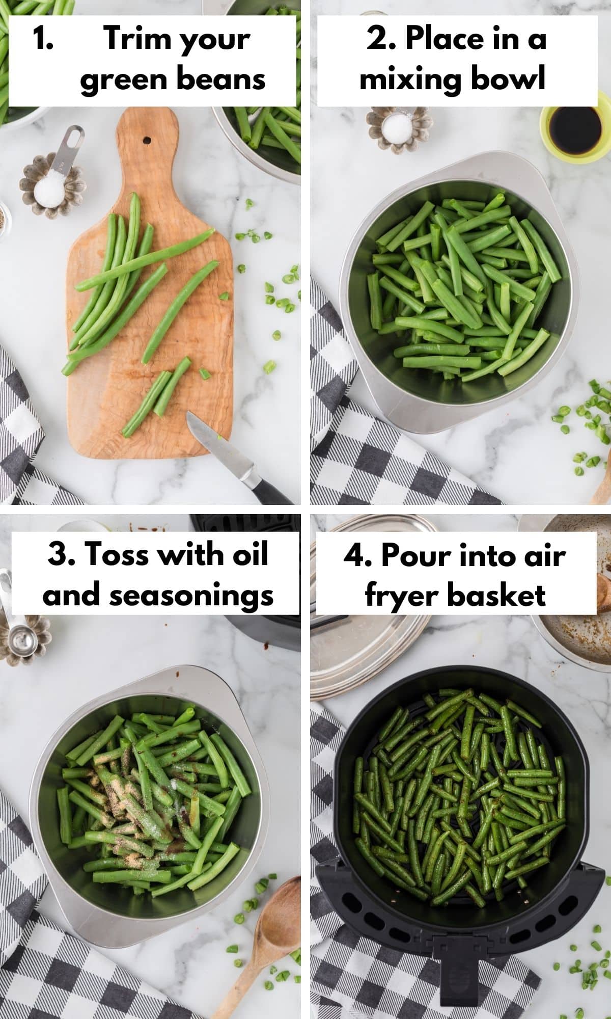 how to make air fryer green beans.
