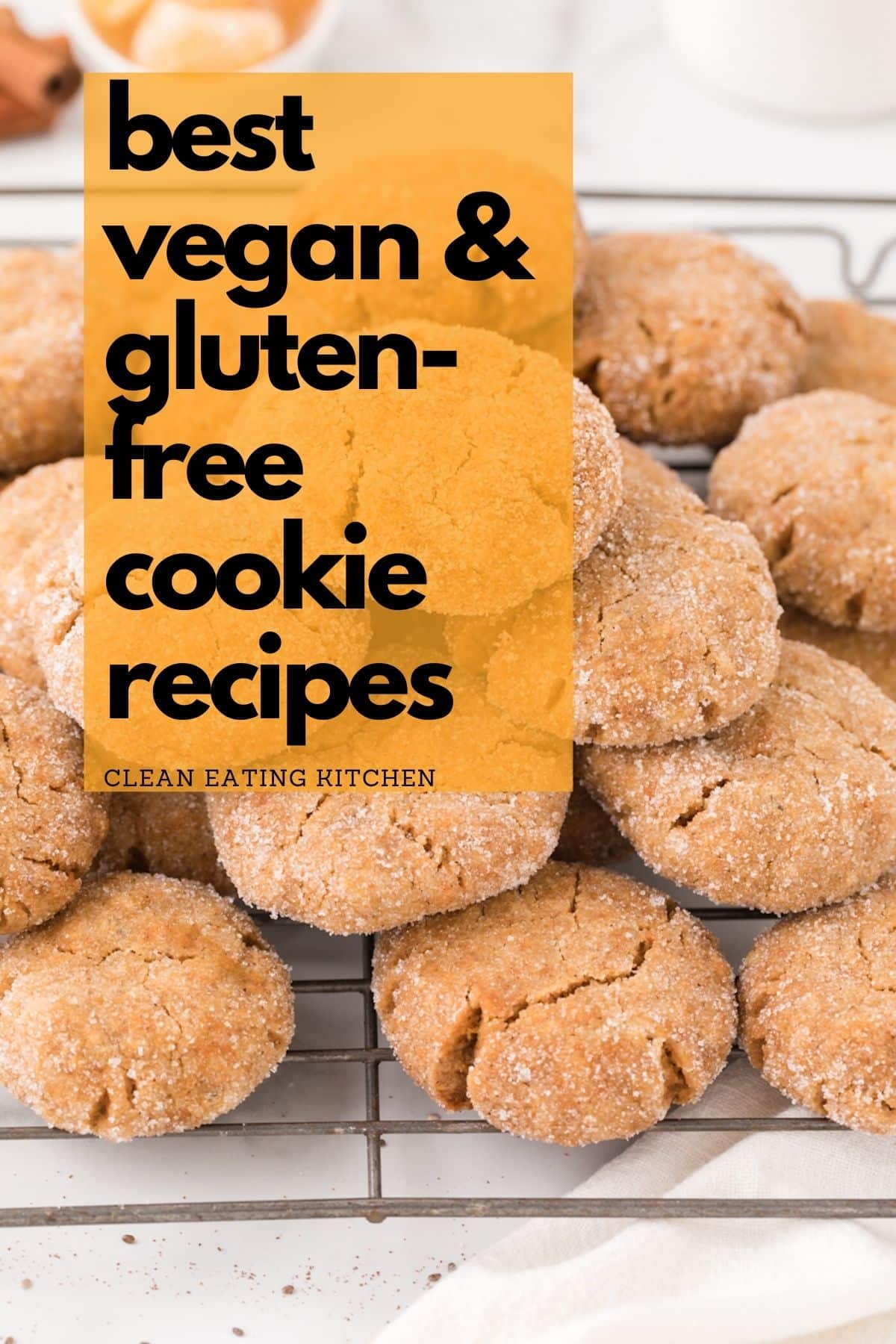 infographic with best vegan and gluten-free cookies