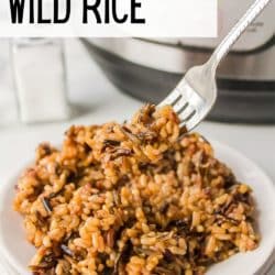 a plate of wild rice