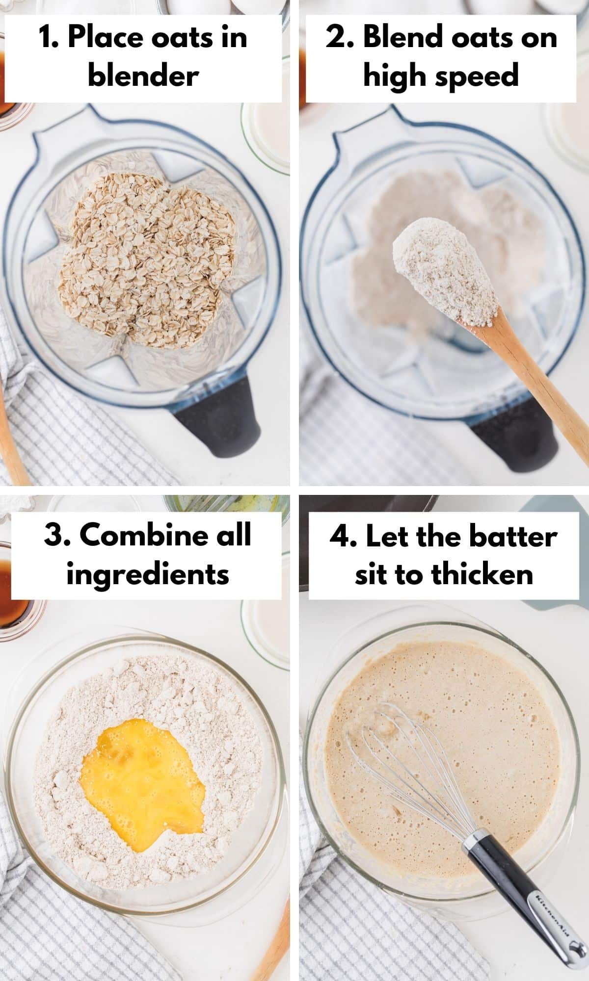 how to make oat flour pancake batter