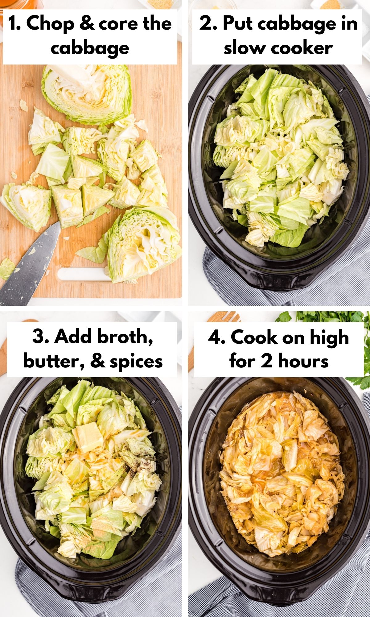 how to make cabbage in the crockpot.