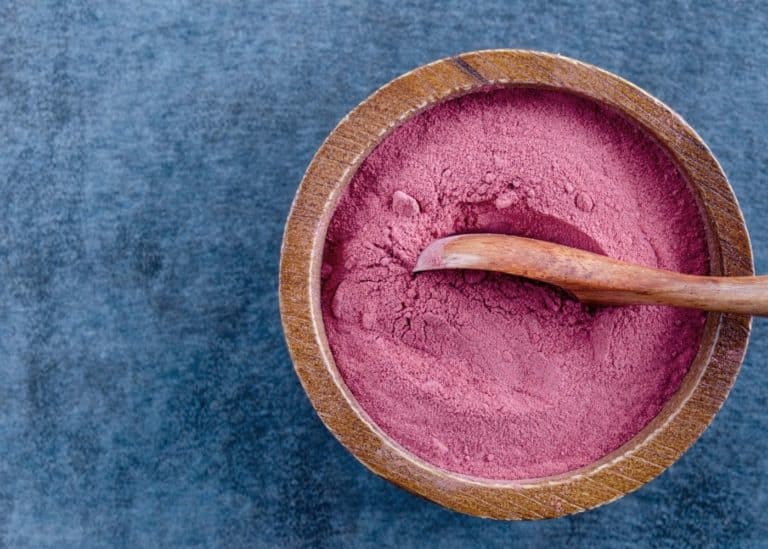 a bowl of beet powder