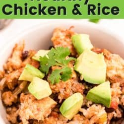 crockpot healthy chicken and rice pin.