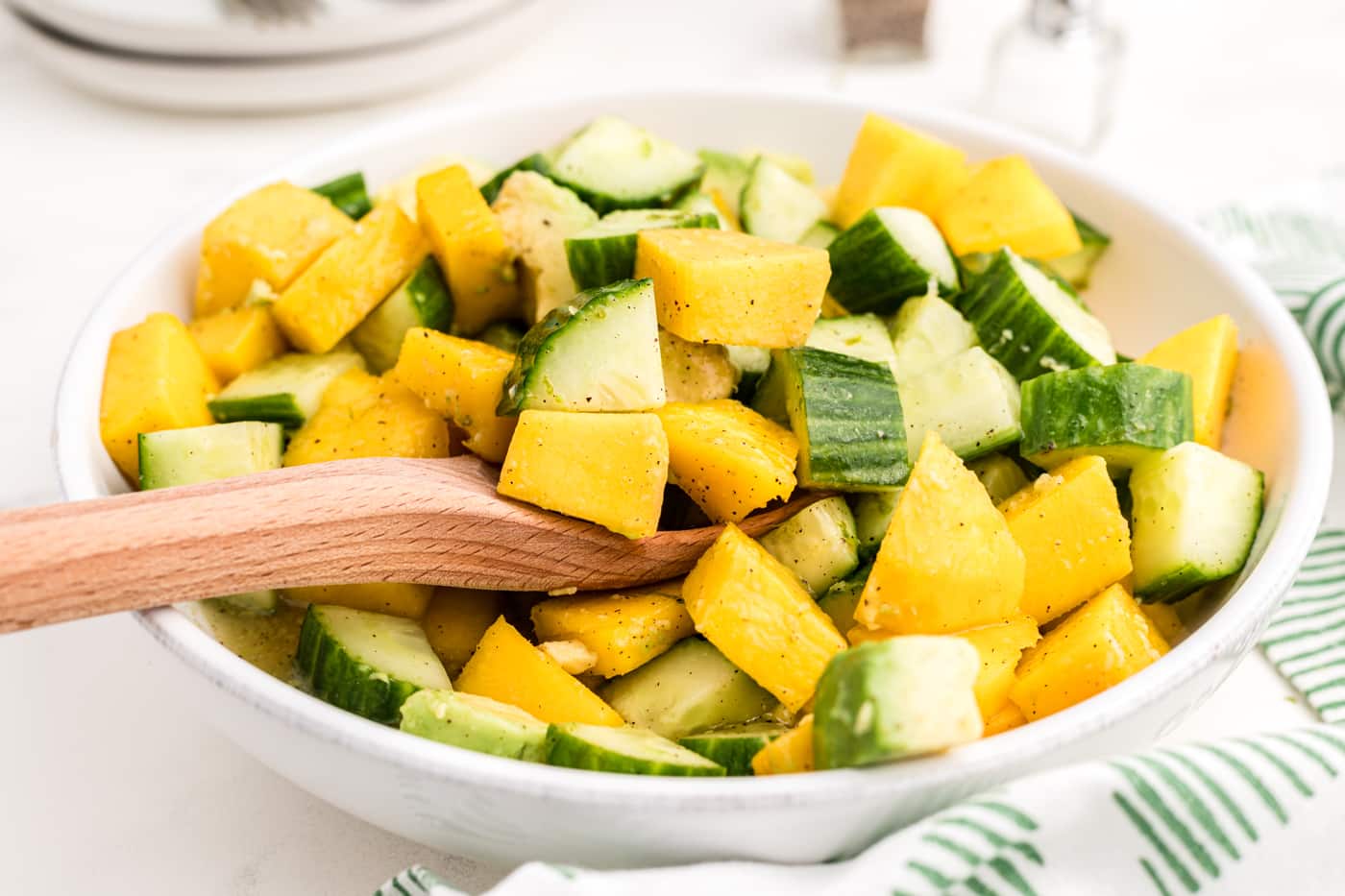 Mango Avocado Salad with Lime Vinaigrette - Clean Eating Kitchen