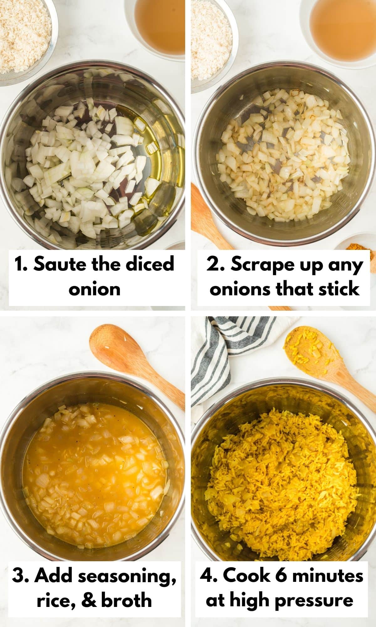 how to make yellow rice in instant pot