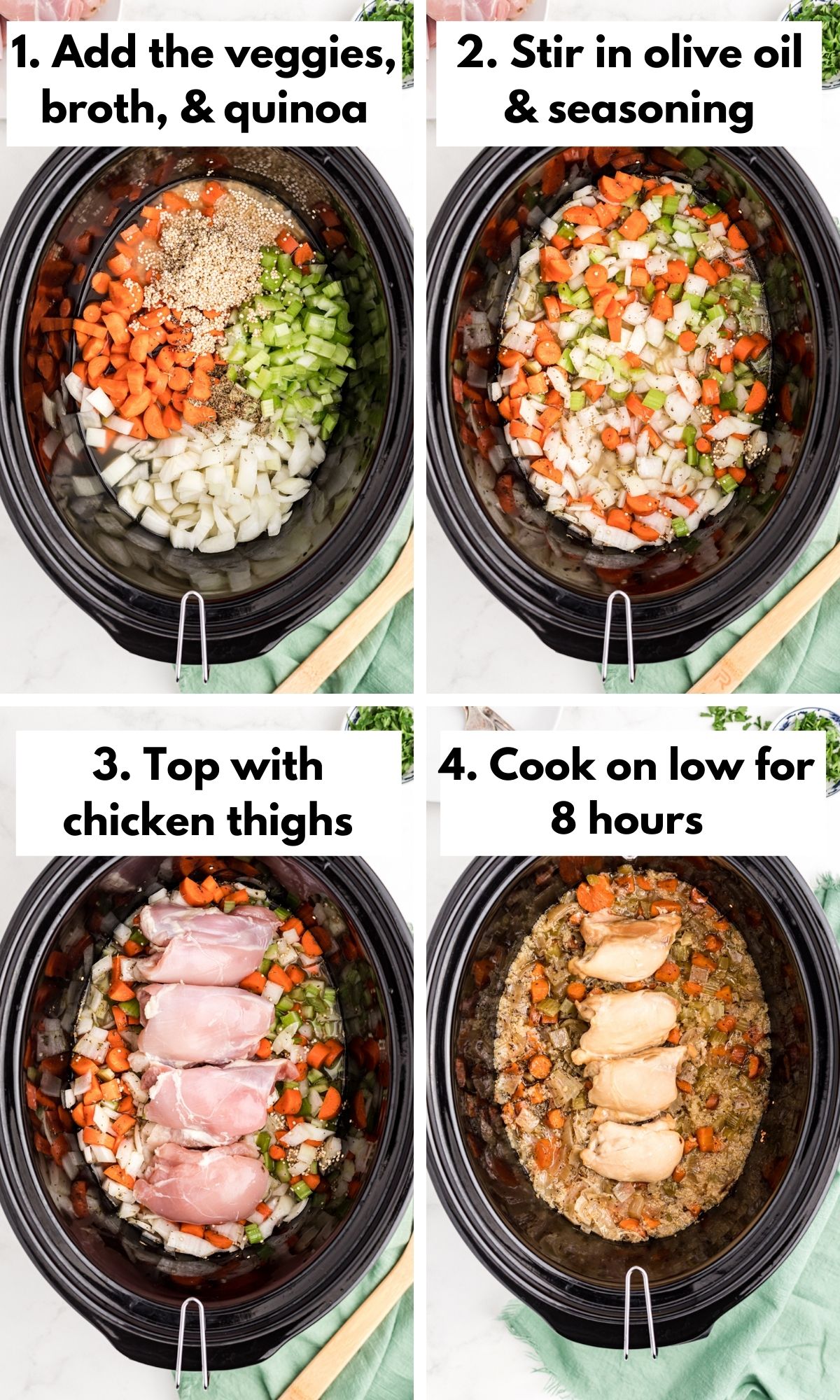 how to make chicken and quinoa in the slow cooker