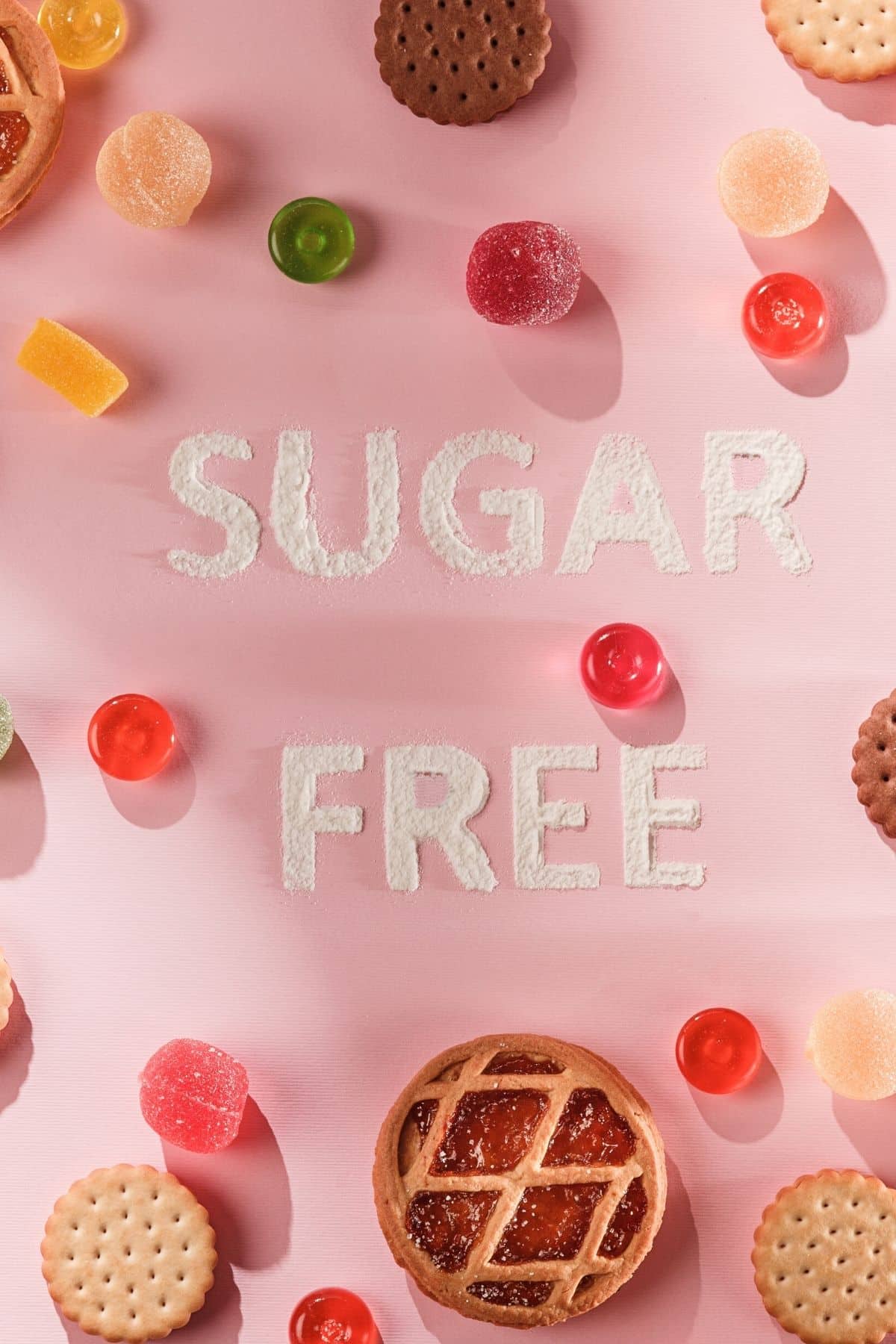 sugar free spelled out in sugar