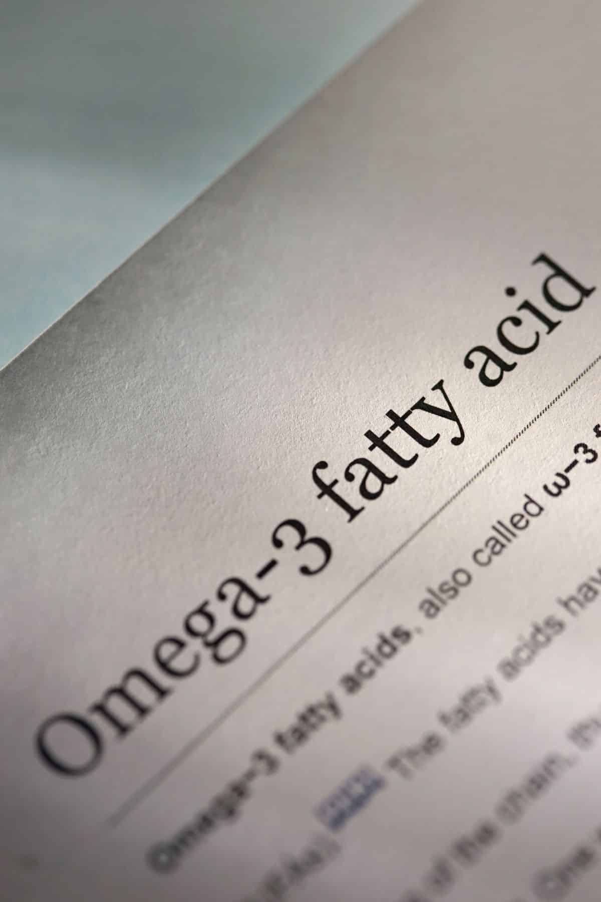 A paper with the title Omega-3 Fatty Acid