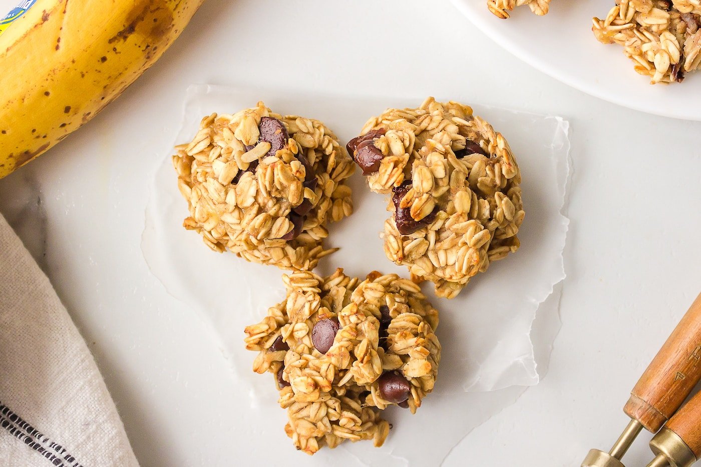 Banana Oat Cookies with Chocolate Chips Clean Eating Kitchen