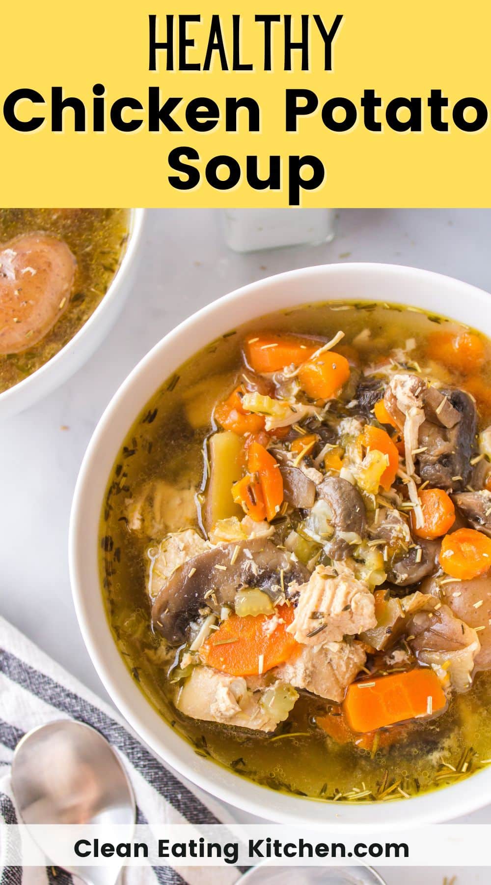 Chicken Soup with Potatoes (Stovetop or Instant Pot) - Clean Eating Kitchen