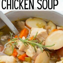 instant pot chicken soup pin.