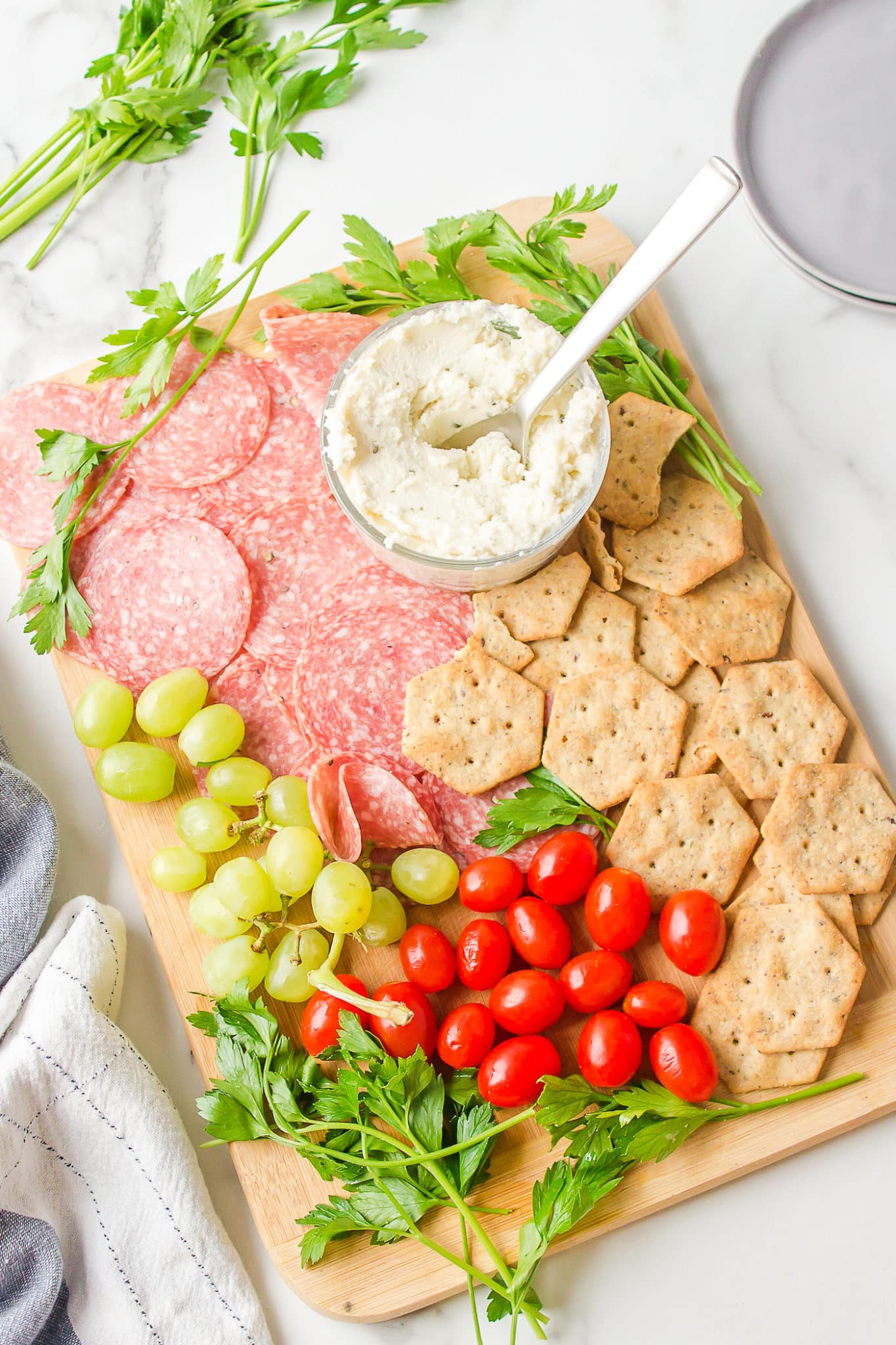 charcuterie board with gf and df ingredients. 