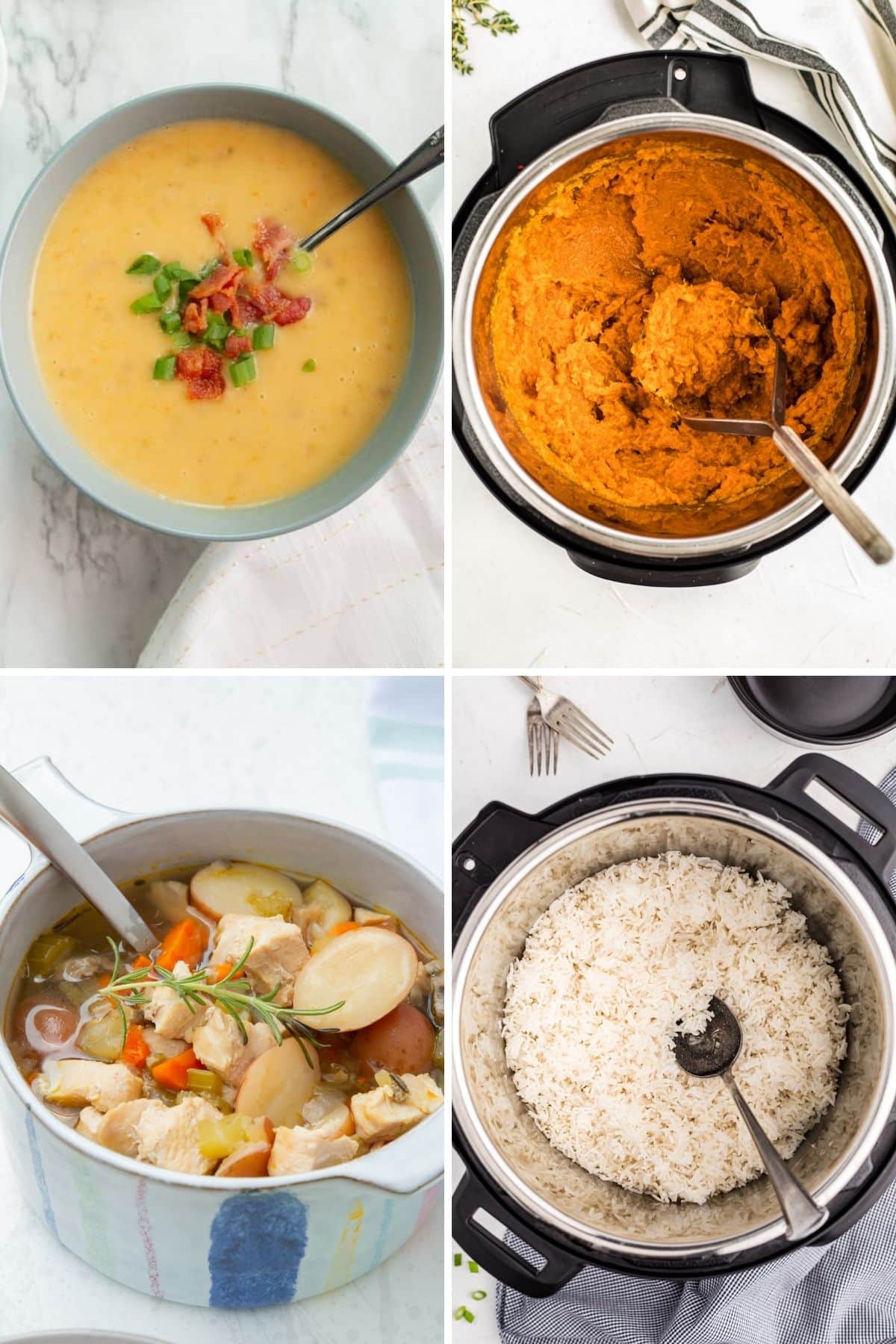 collage of instant pot recipes for beginners.