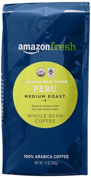amazonfresh fair trade peru whole bean.