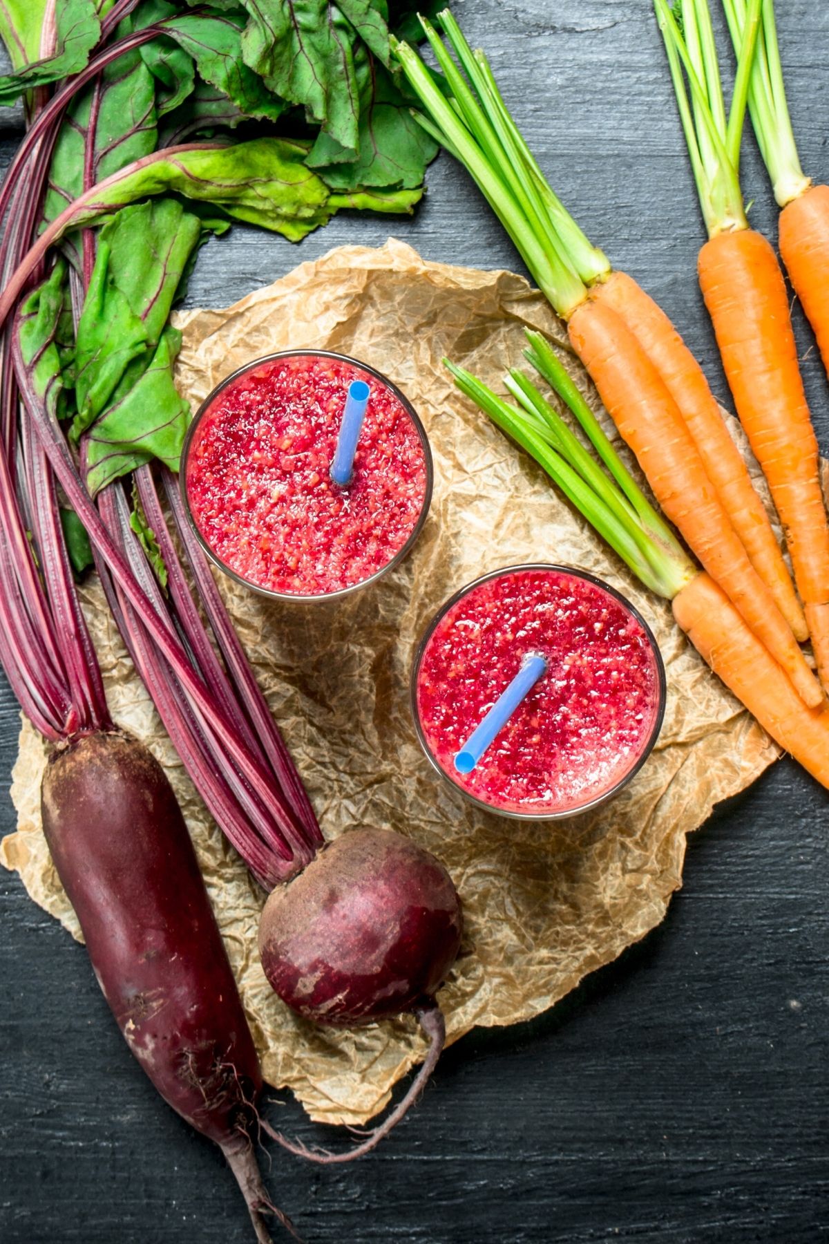 beet juice using carrots and beets.