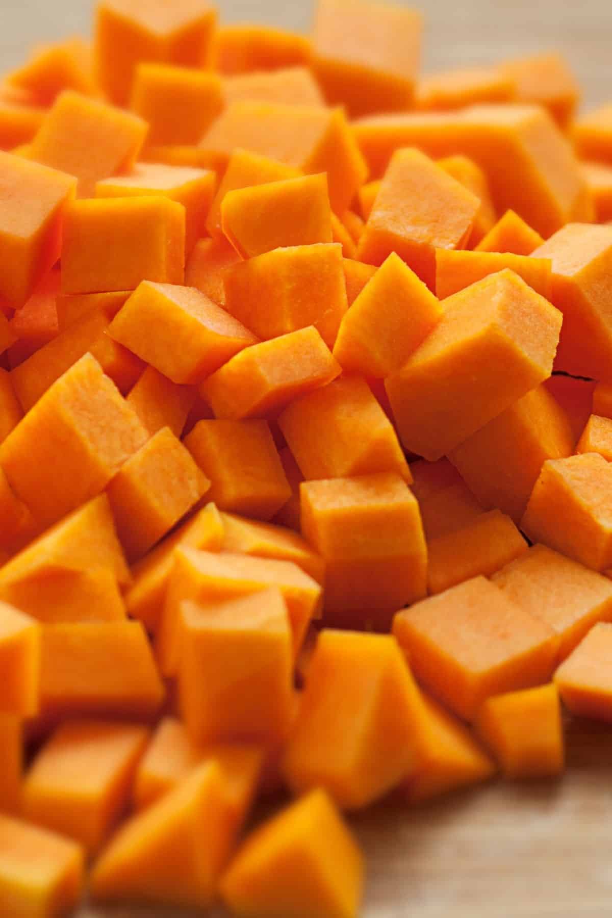 butternut squash cubes.