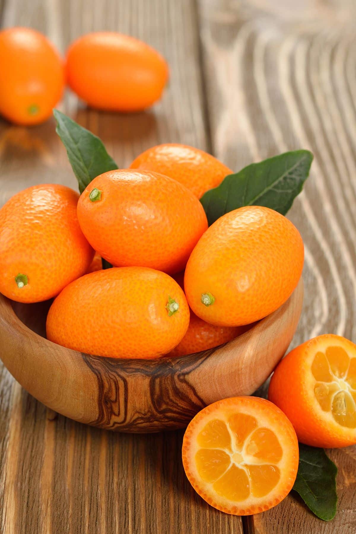 kumquats on a tabletop.
