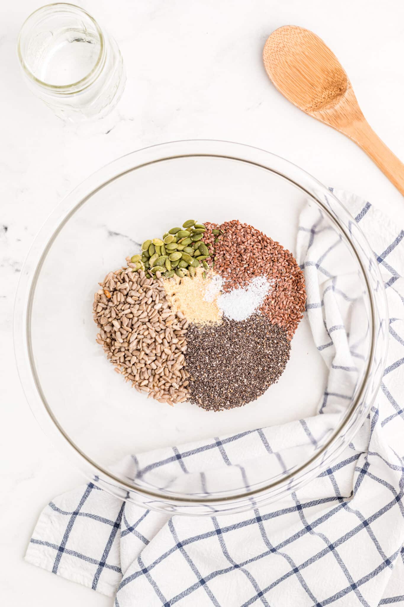 seed cracker ingredients in bowl.