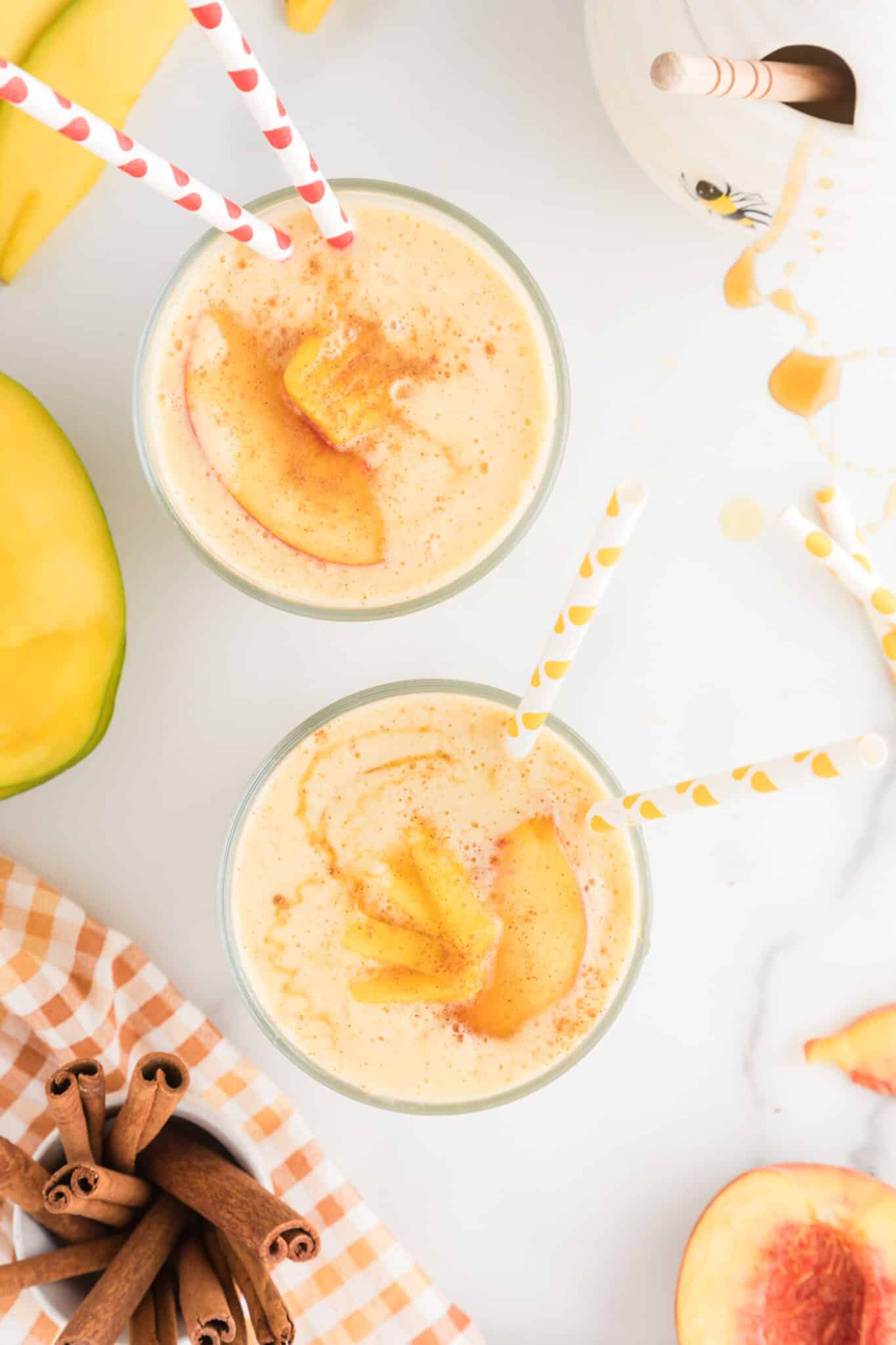 peach mango yogurt smoothie.