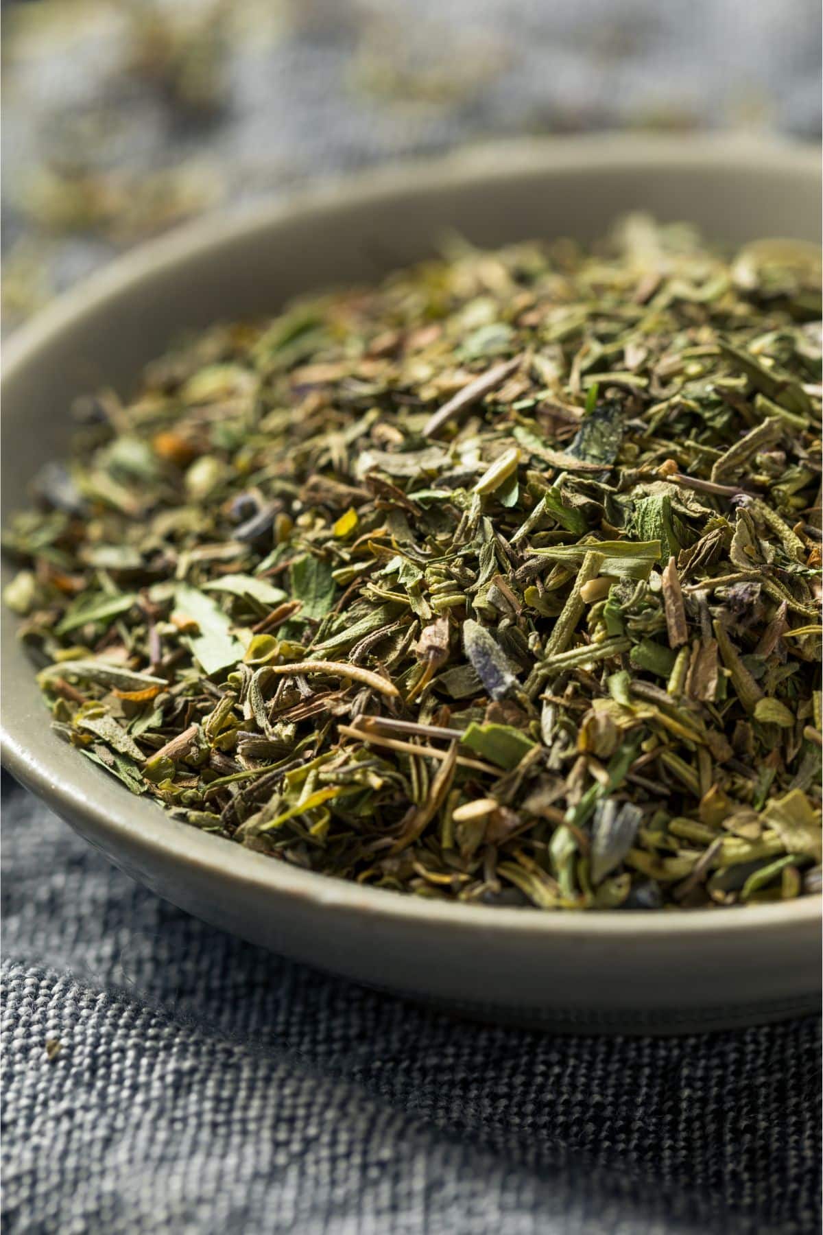 Herbes de Provence with thyme, lavender and rosemary.