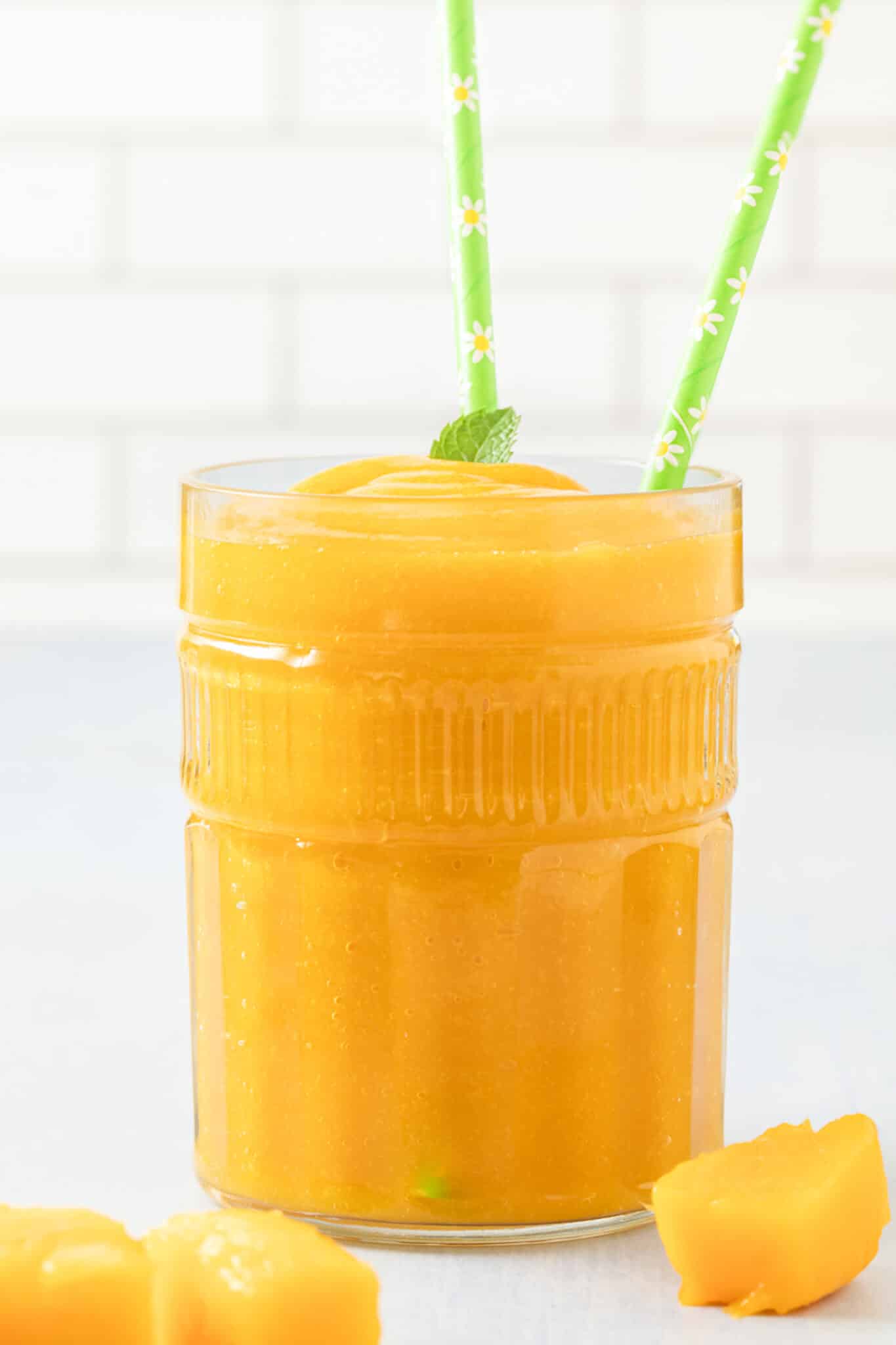 Mango Juice Recipe Made in a Blender - Clean Eating Kitchen