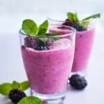 pink berry smoothies.
