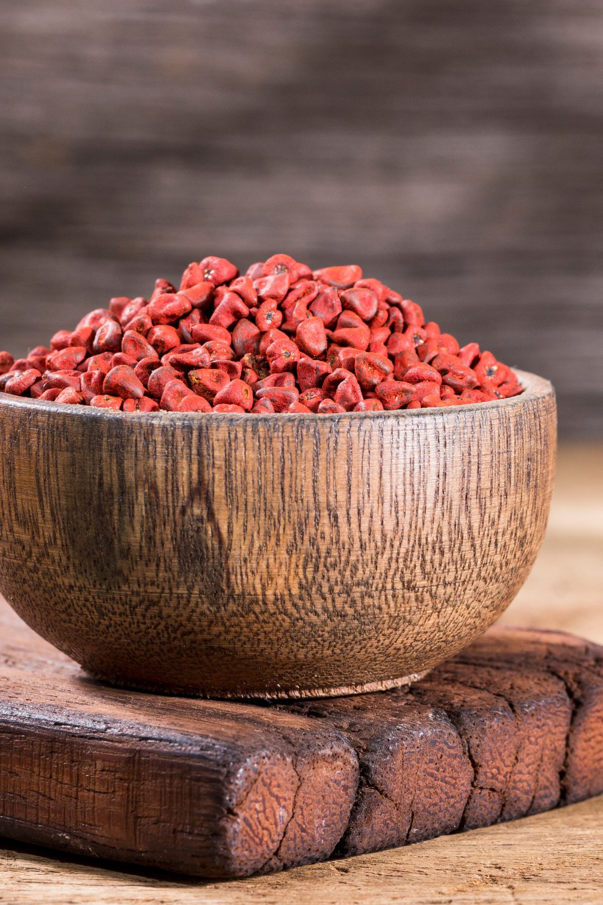 annatto seeds in a bowl.