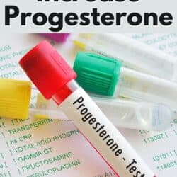 a test tube labeled "progesterone test".