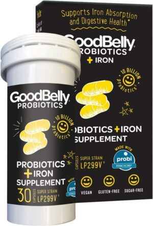 a container of GoodBelly Probiotics.